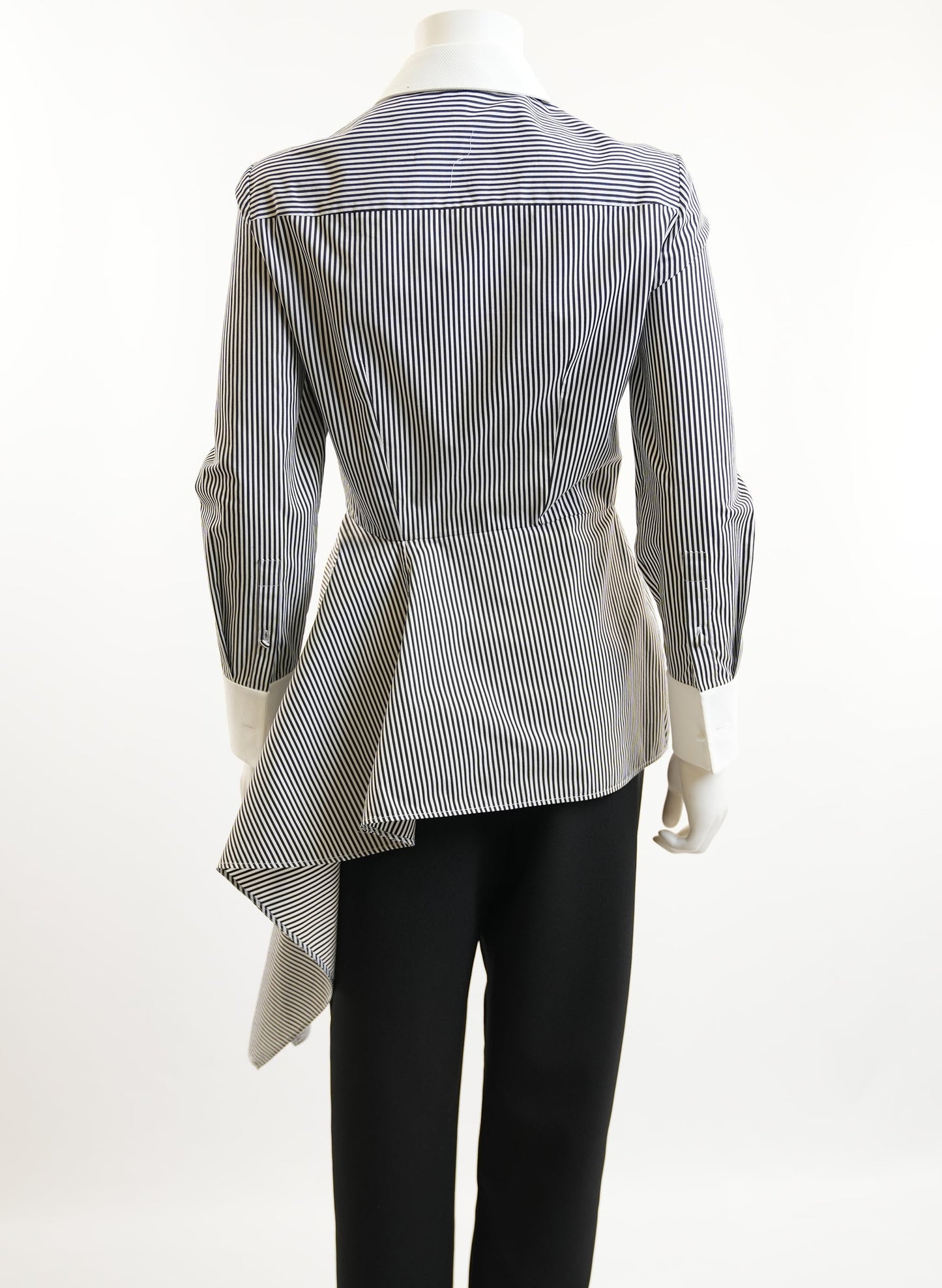 Alexander McQueen Striped Poplin Blouse