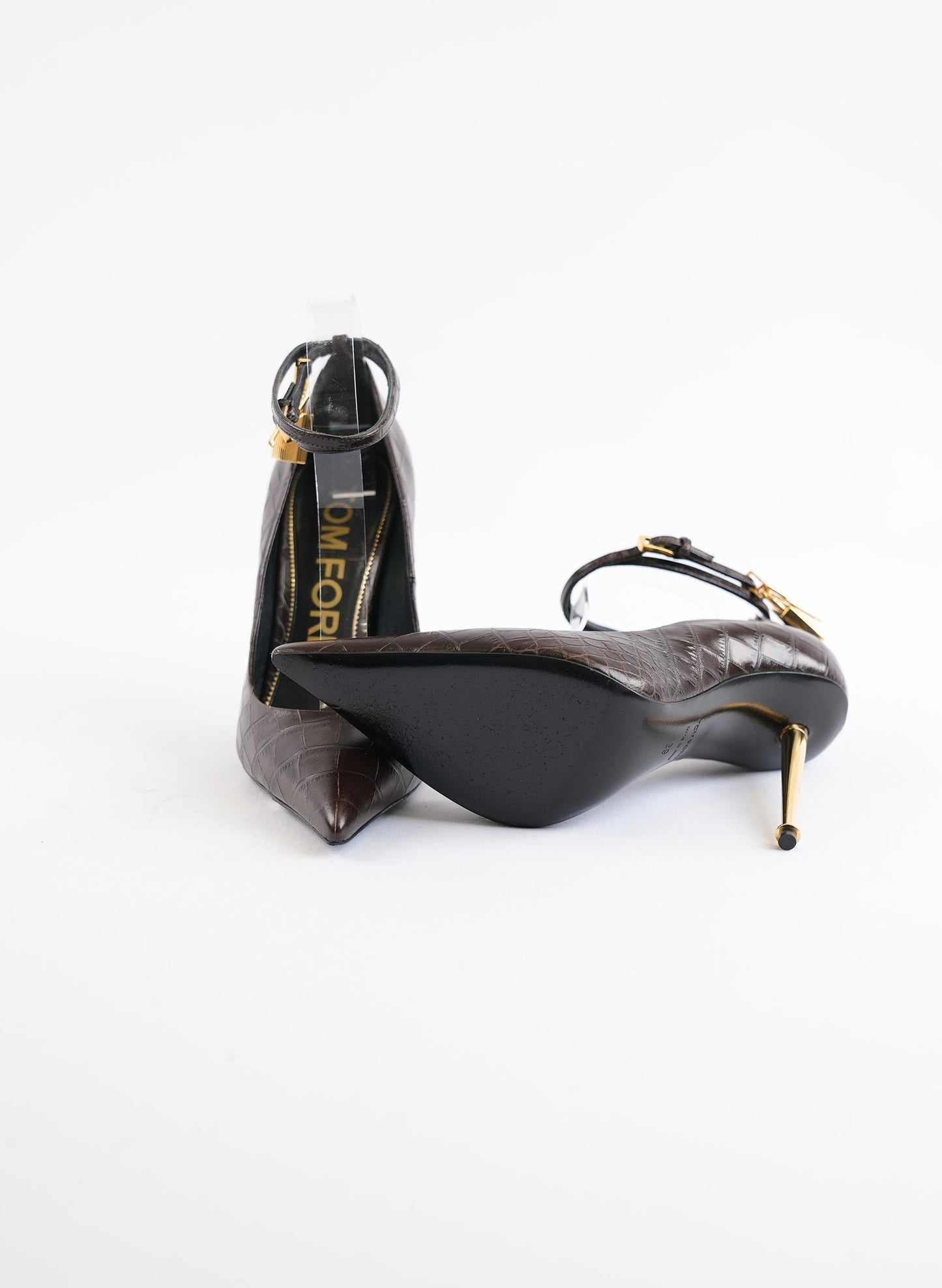 Tom Ford Lock Ankle Strap Heels
