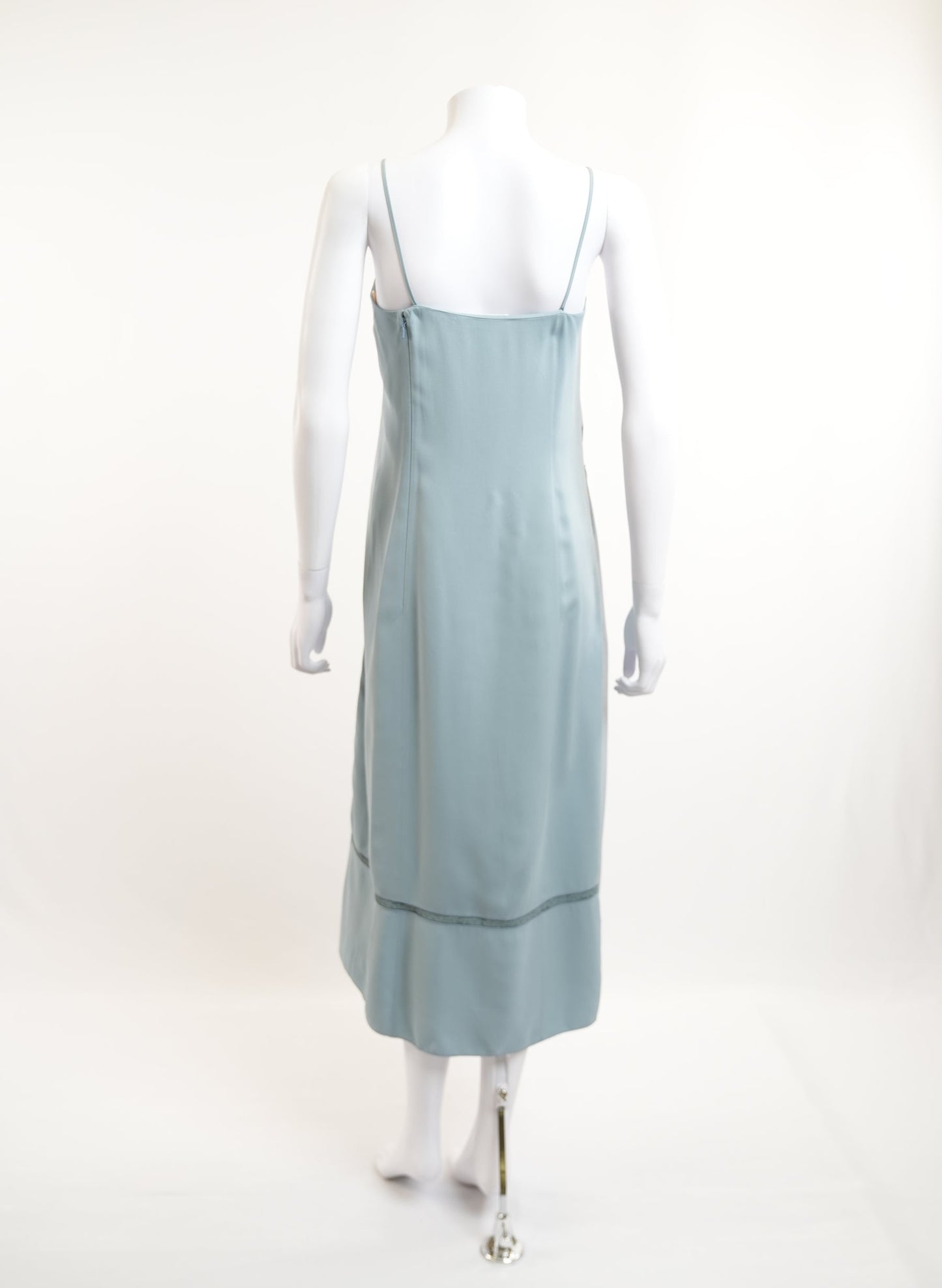 Chloe Lace Trimmed Pleated Crepe Dress