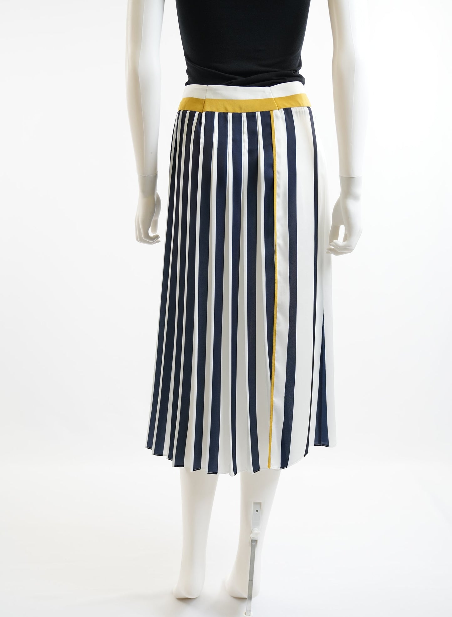 Victoria Beckham Striped Midi Skirt