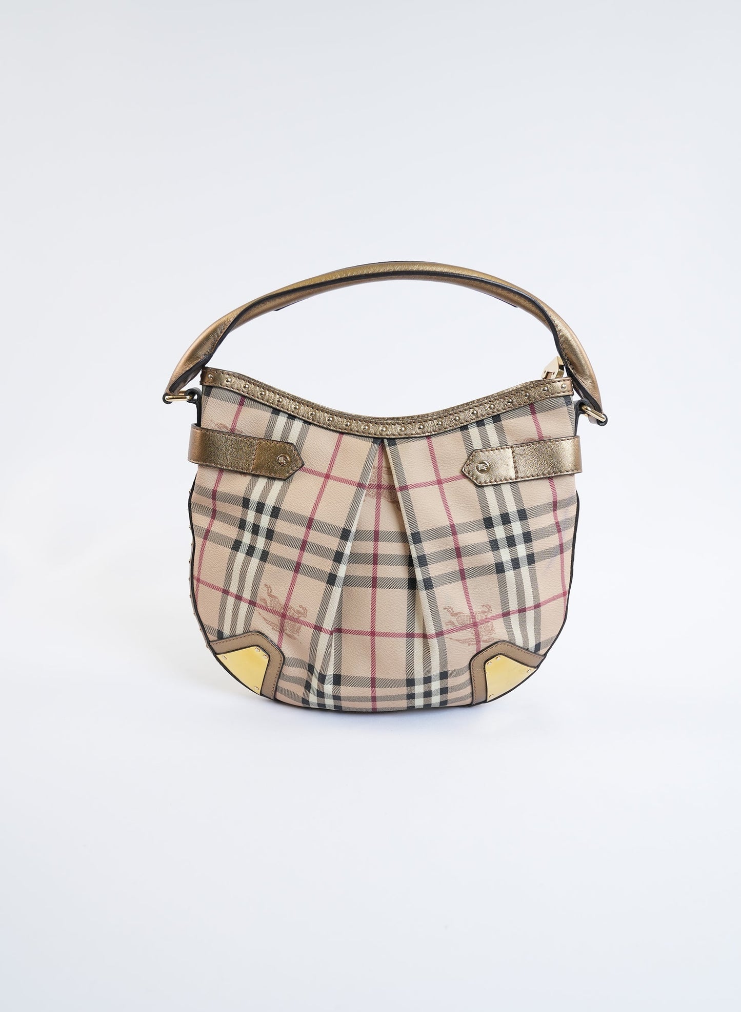 Burberry Haymarket Check Hobo Handbag