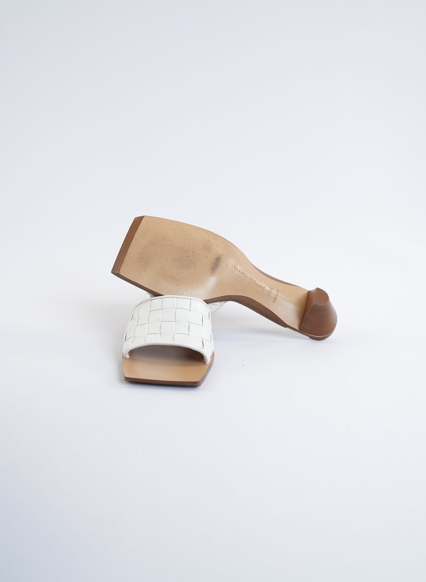 Bottega Veneta Intrecciato Squared Toe Sandal