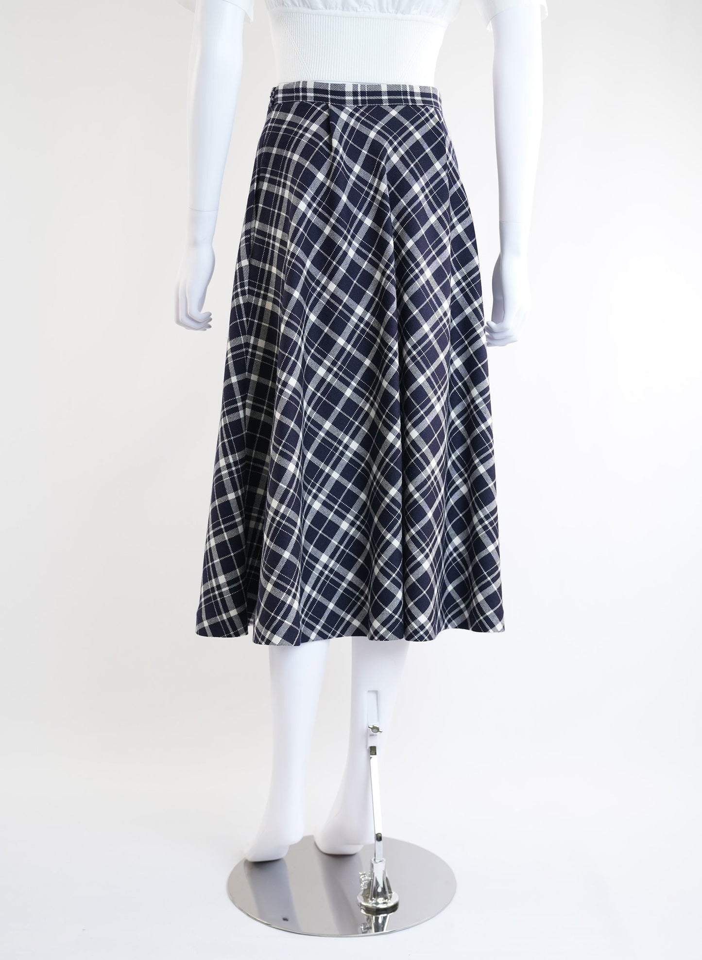 Dior Checkered Wool Skirt