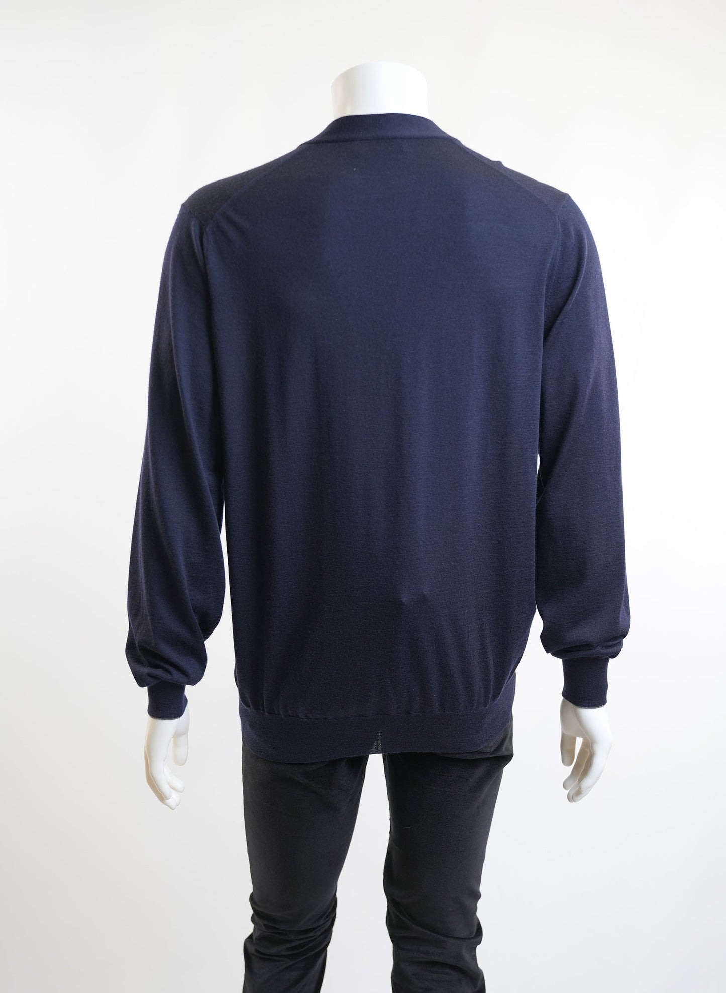Brunello Cucinelli Navy Button Down Sweater