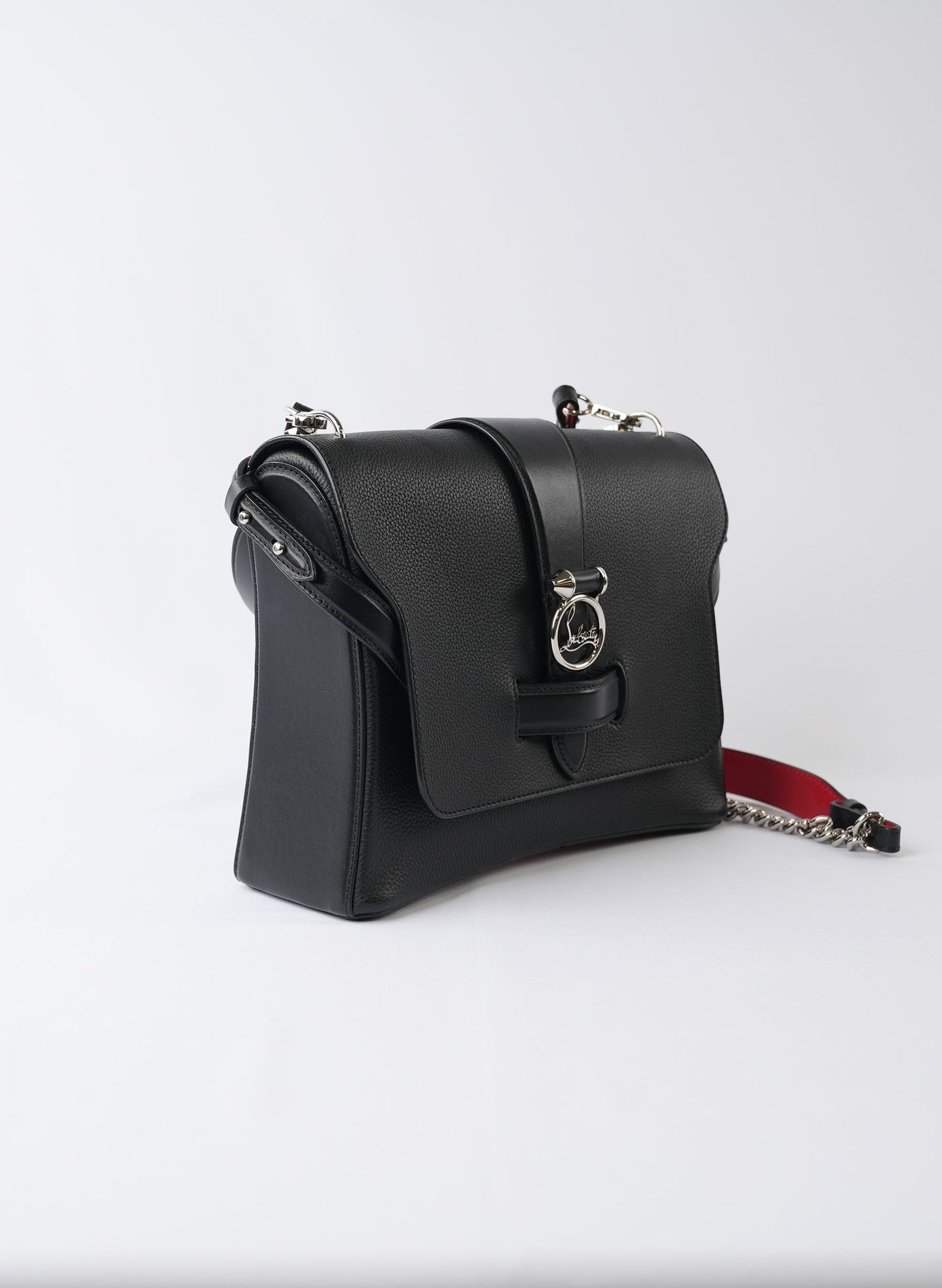 Christian Louboutin Pebbled Calfskin Rubylou Shoulder Bag
