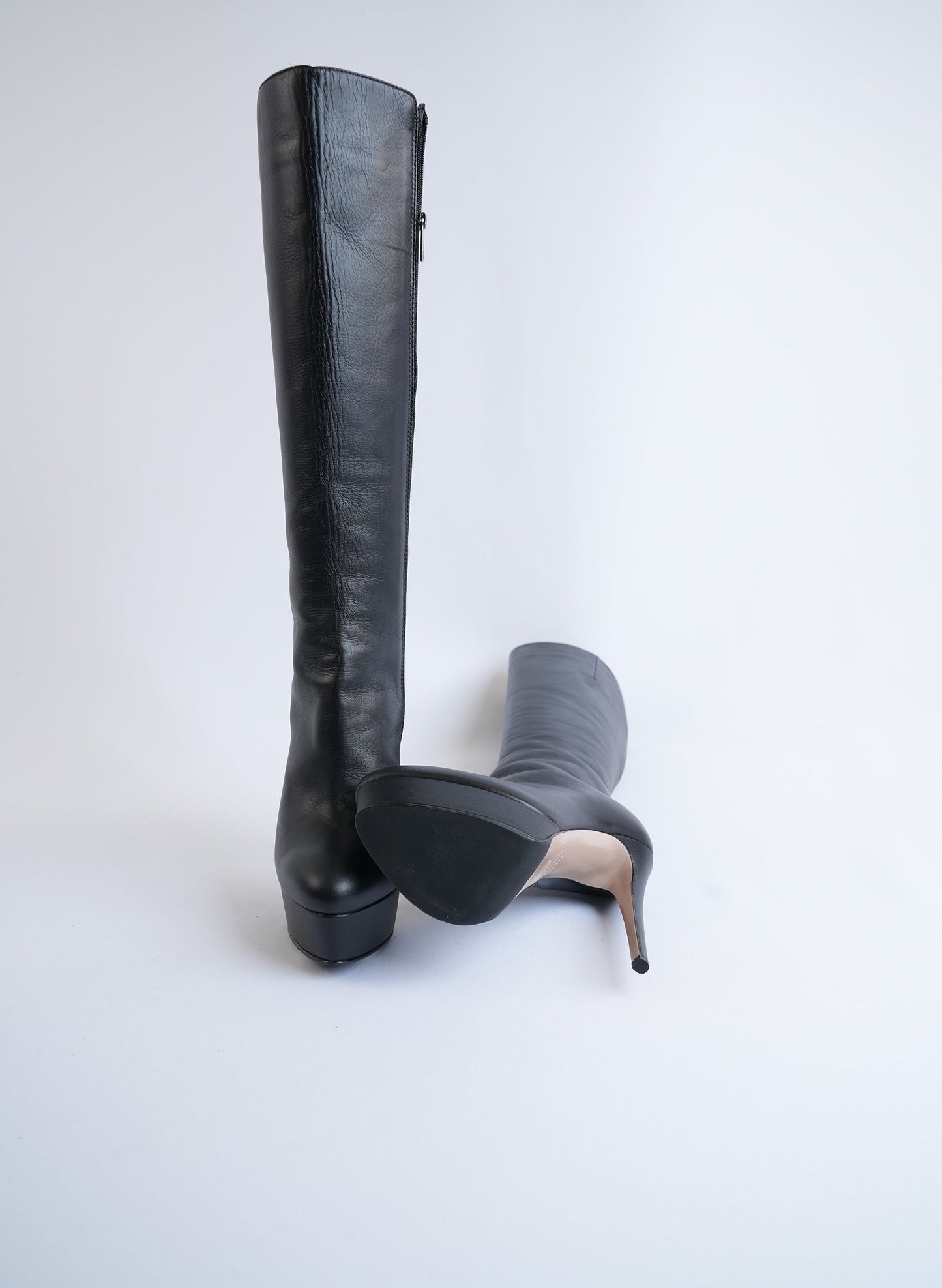 Casadei Black Leather Boots