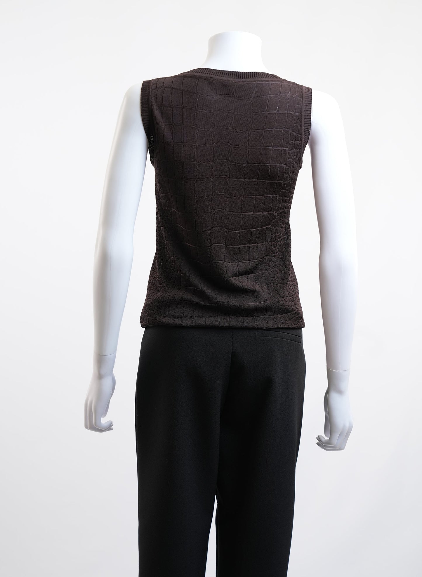 Gucci Brown Sleeveless Top