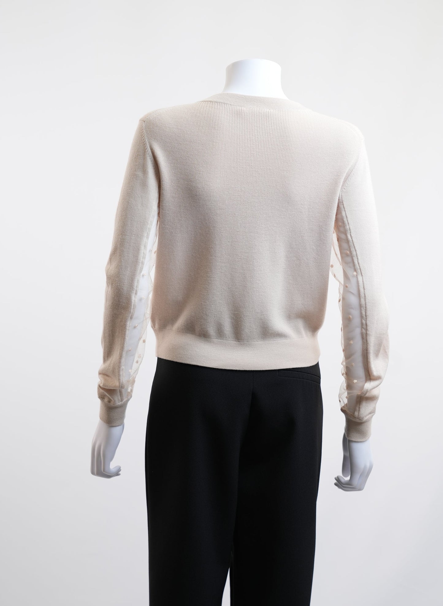Chloe Sheer Sleeve Detail Cardigan Sweater