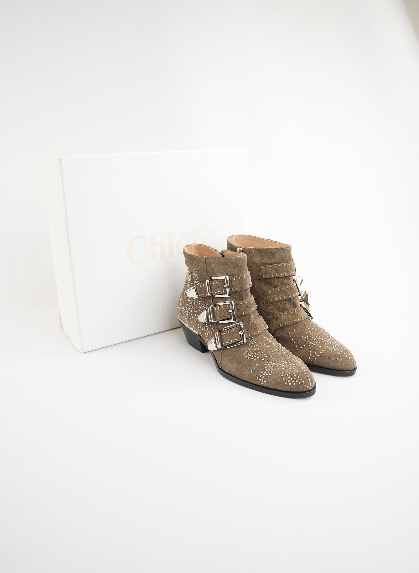 Chloé Susanna Studded Suede Ankle Boot