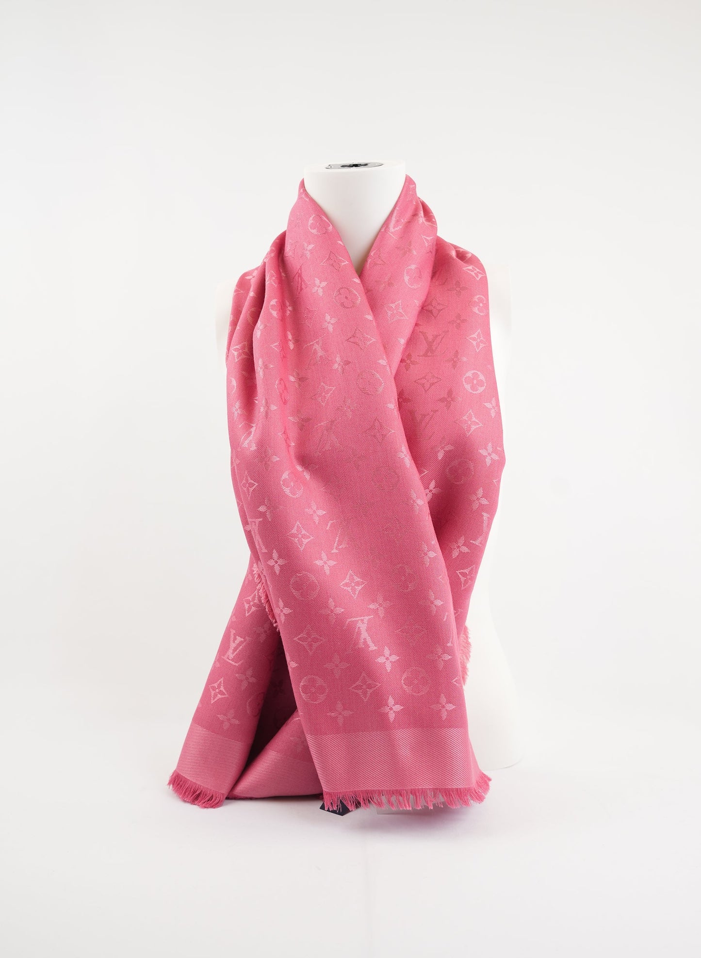 Louis Vuitton Pink Monogram Print Shawl