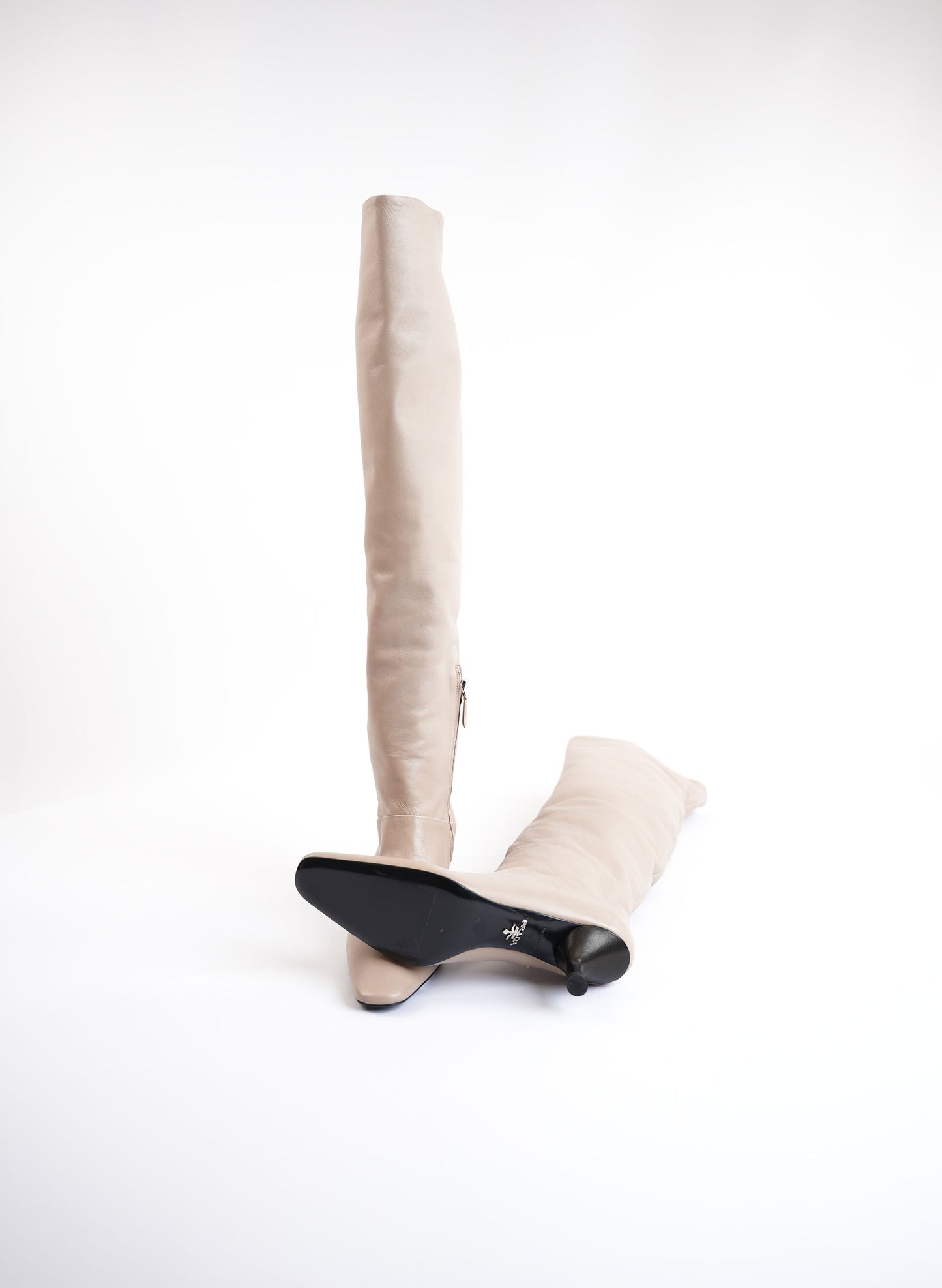 Prada Knee Length Leather Boots