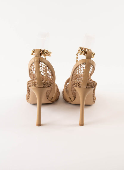 Bottega Veneta Mesh Nappa Chunky Chain Sandals