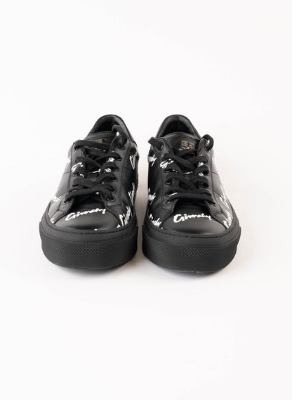 Givenchy City Sport Logo-Print Leather Sneakers