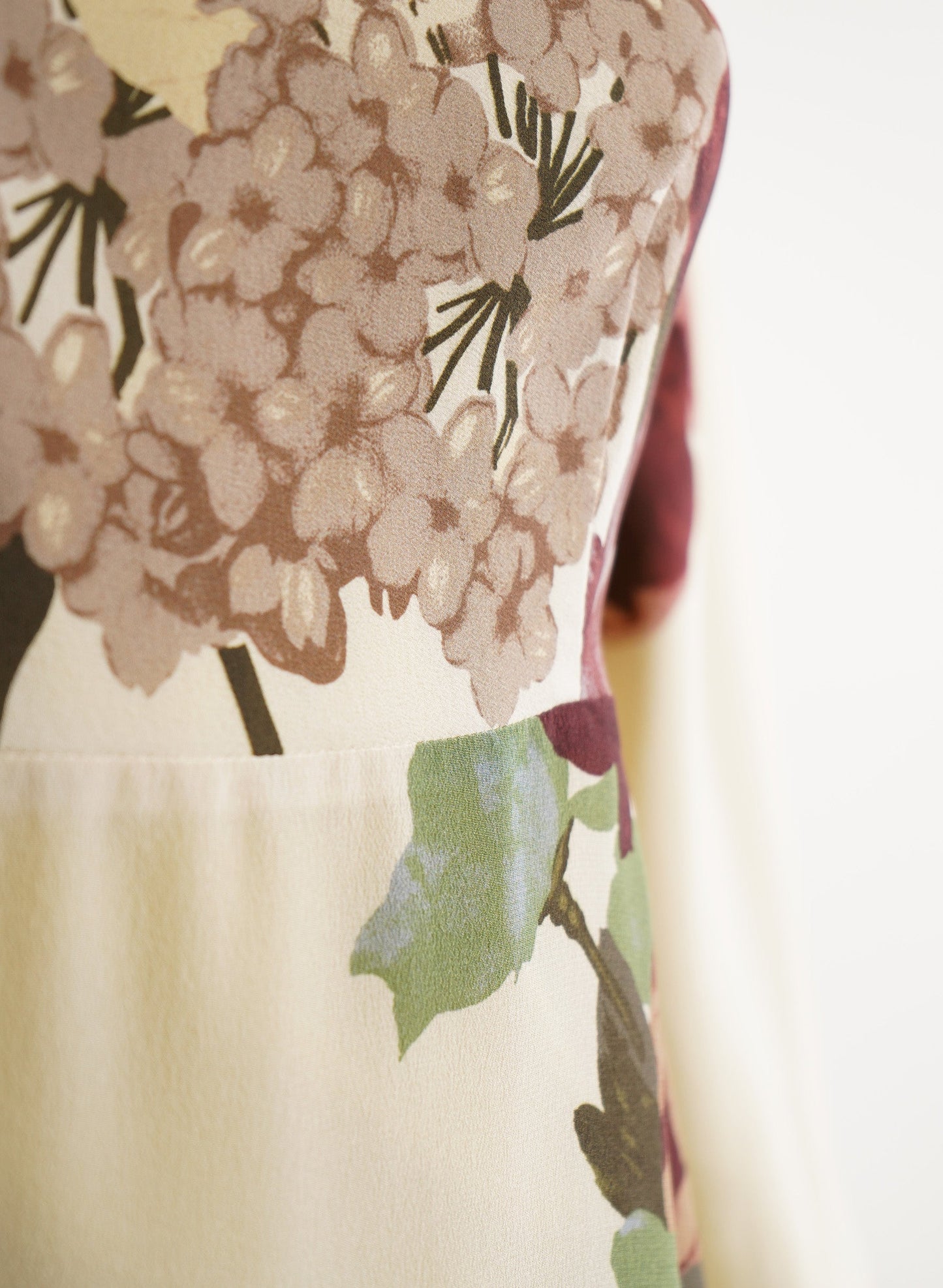 Valentino Cape Effect Floral Print Dress