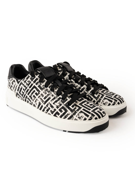 Balmain B Court Washed Monogram Sneakers