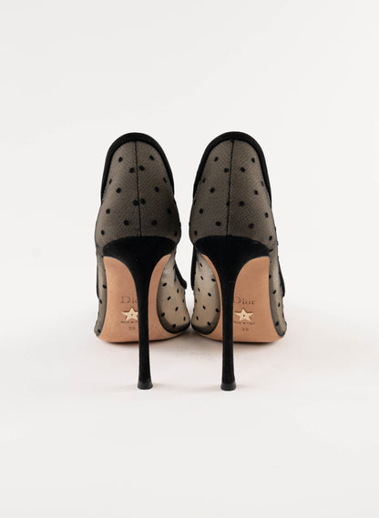 Christian Dior Mesh Plumetis Tulle D-Moi Pumps