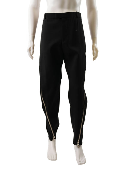 Alexander McQueen Decorative Zip-Detail Tailored Trousers