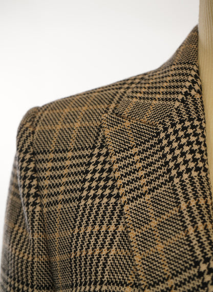 Saint Laurent Wool Prince of Wales Check Blazer