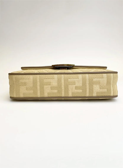 Fendi Raffia Vitello Baguette