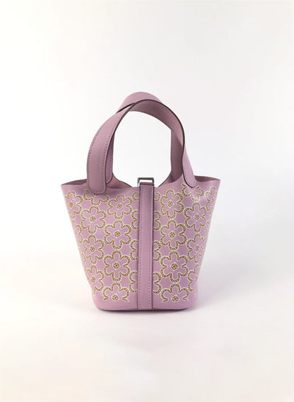 Hermes Lucky Daisy Picotin 14 Mauve Sylvestre Swift