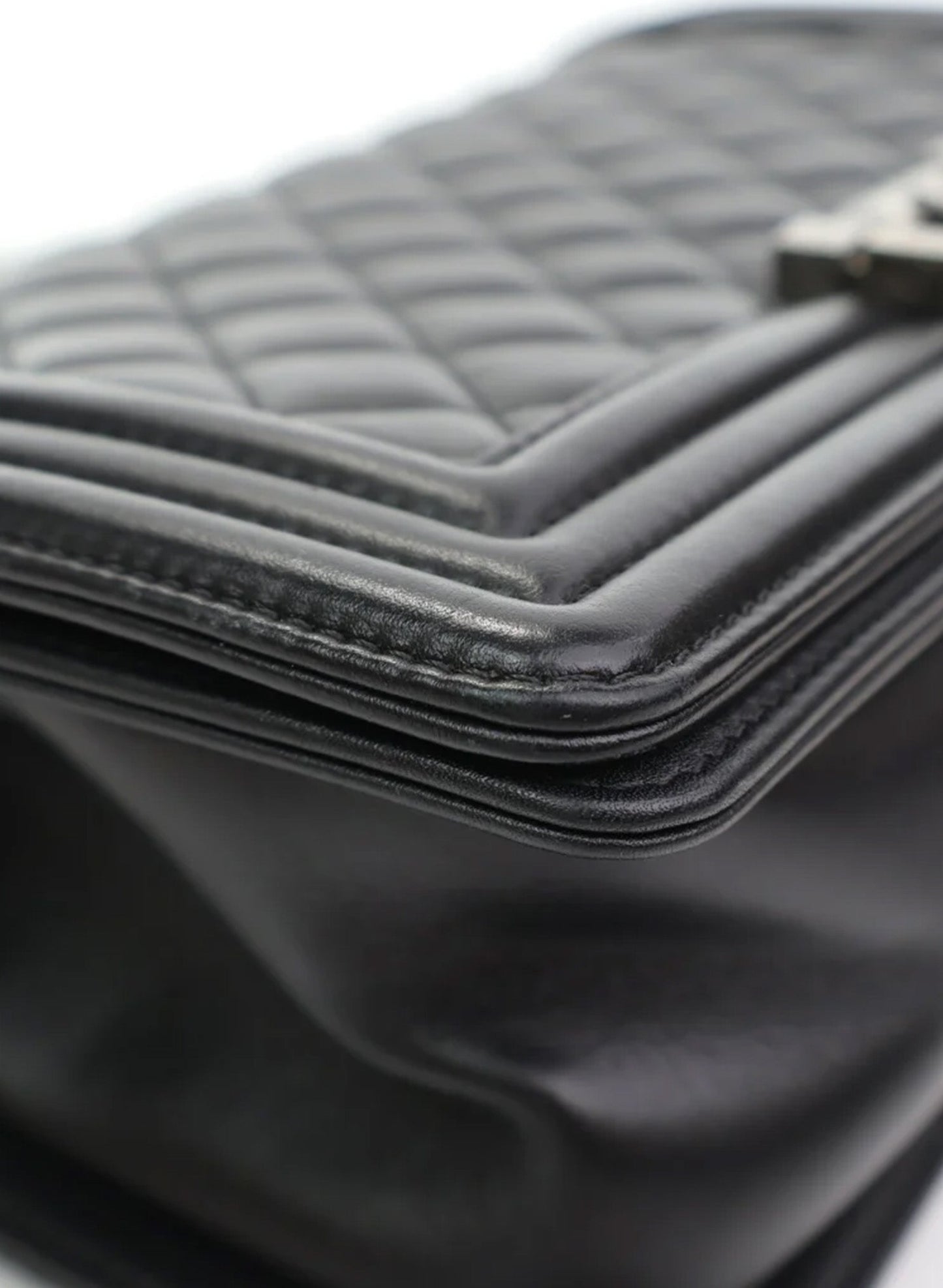 Chanel Boy Bag Old Medium Black Calfskin