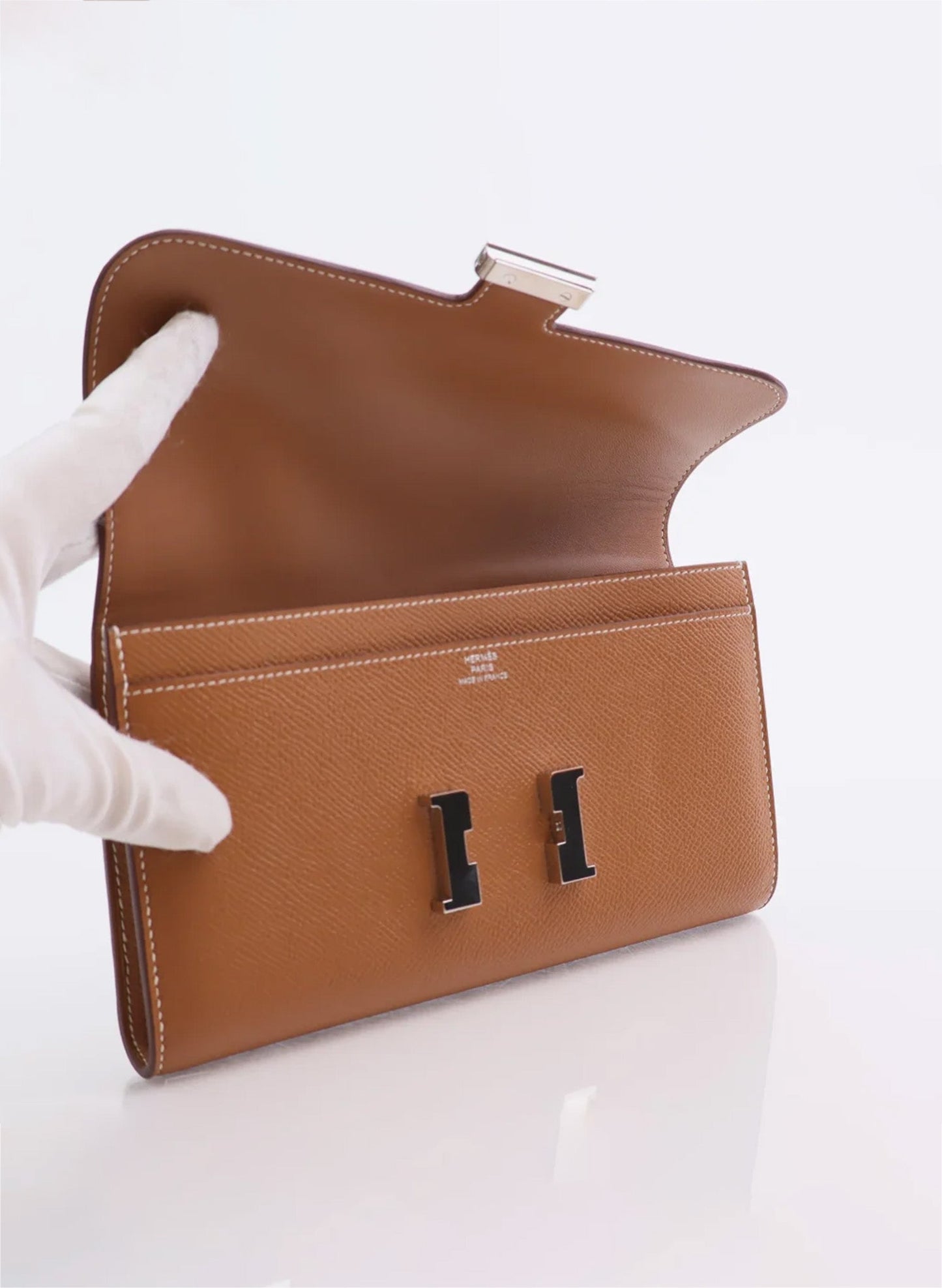 Hermes Constance Wallet Gold Epsom