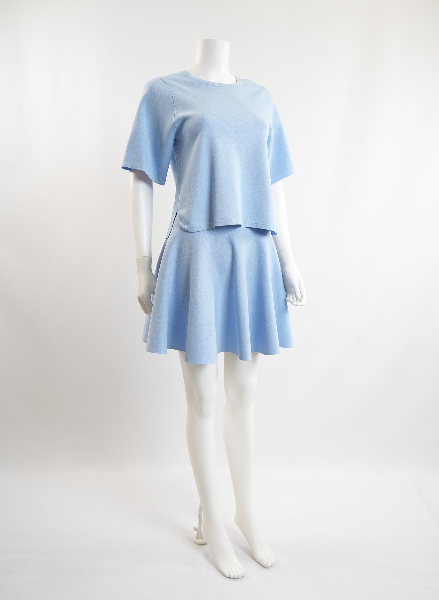Jonathan Simkhai Light Blue Shirt and Skirt Set