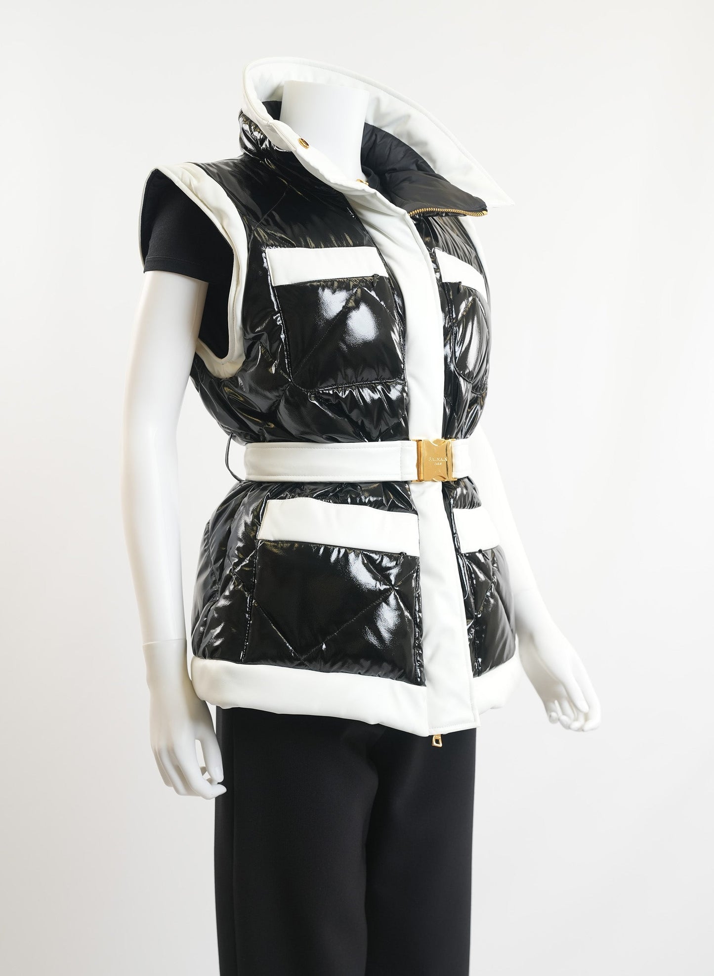 Balmain Belted Padded Jacket