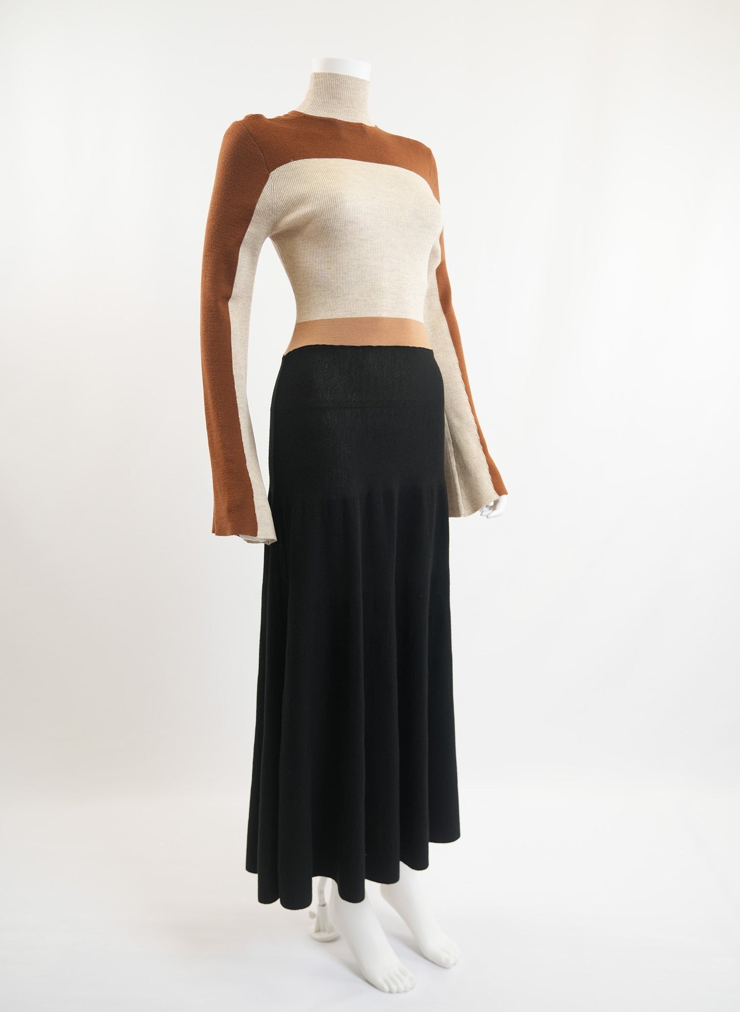 Chloe Colourblock Intarsia Knit Dress