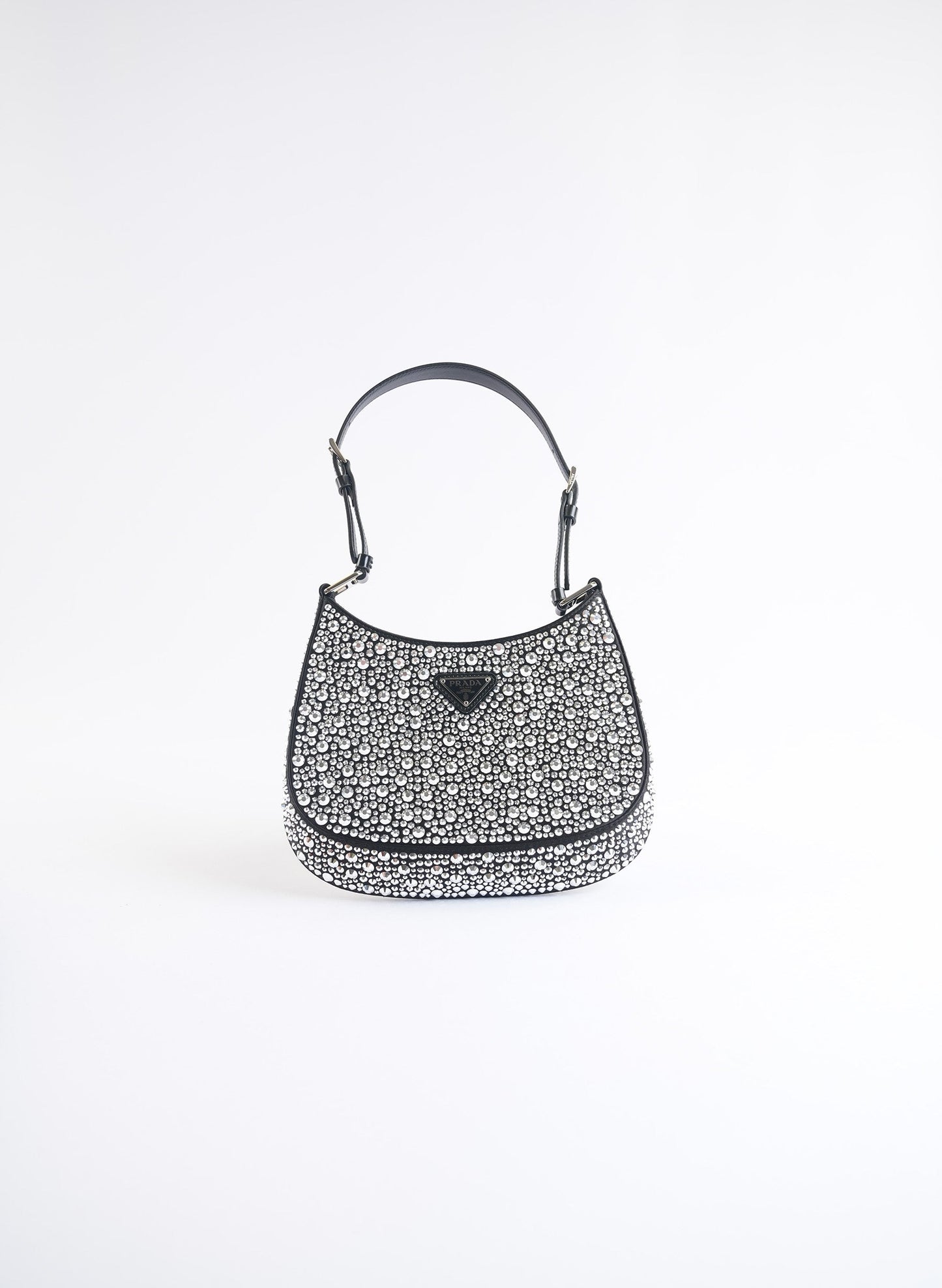 Prada Cleo Satin Bag With Crystals