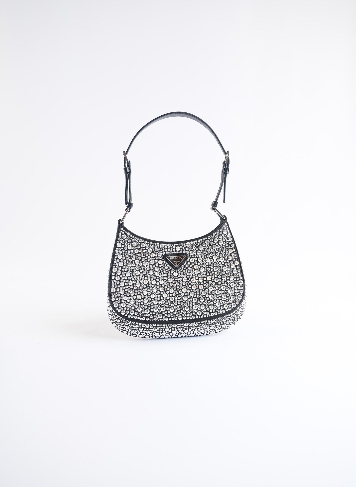 Prada Cleo Satin Bag With Crystals