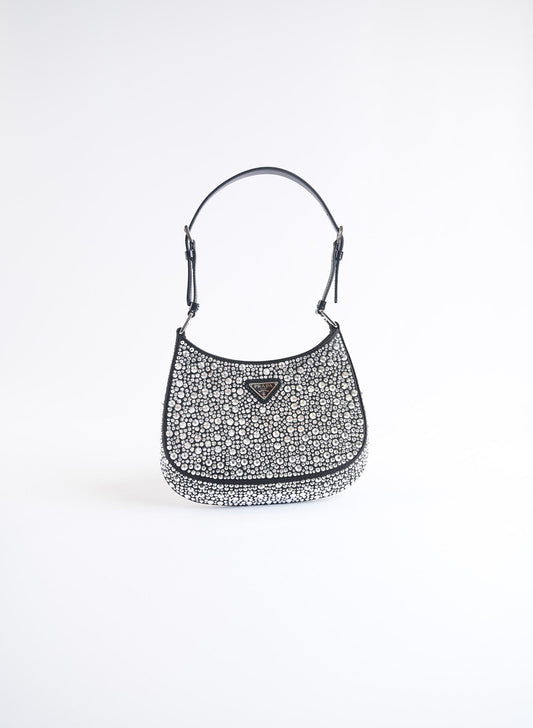 Prada Cleo Satin Bag With Crystals