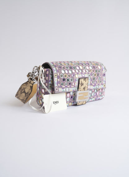 Fendi Baguette Multicolour Embroidery Bag