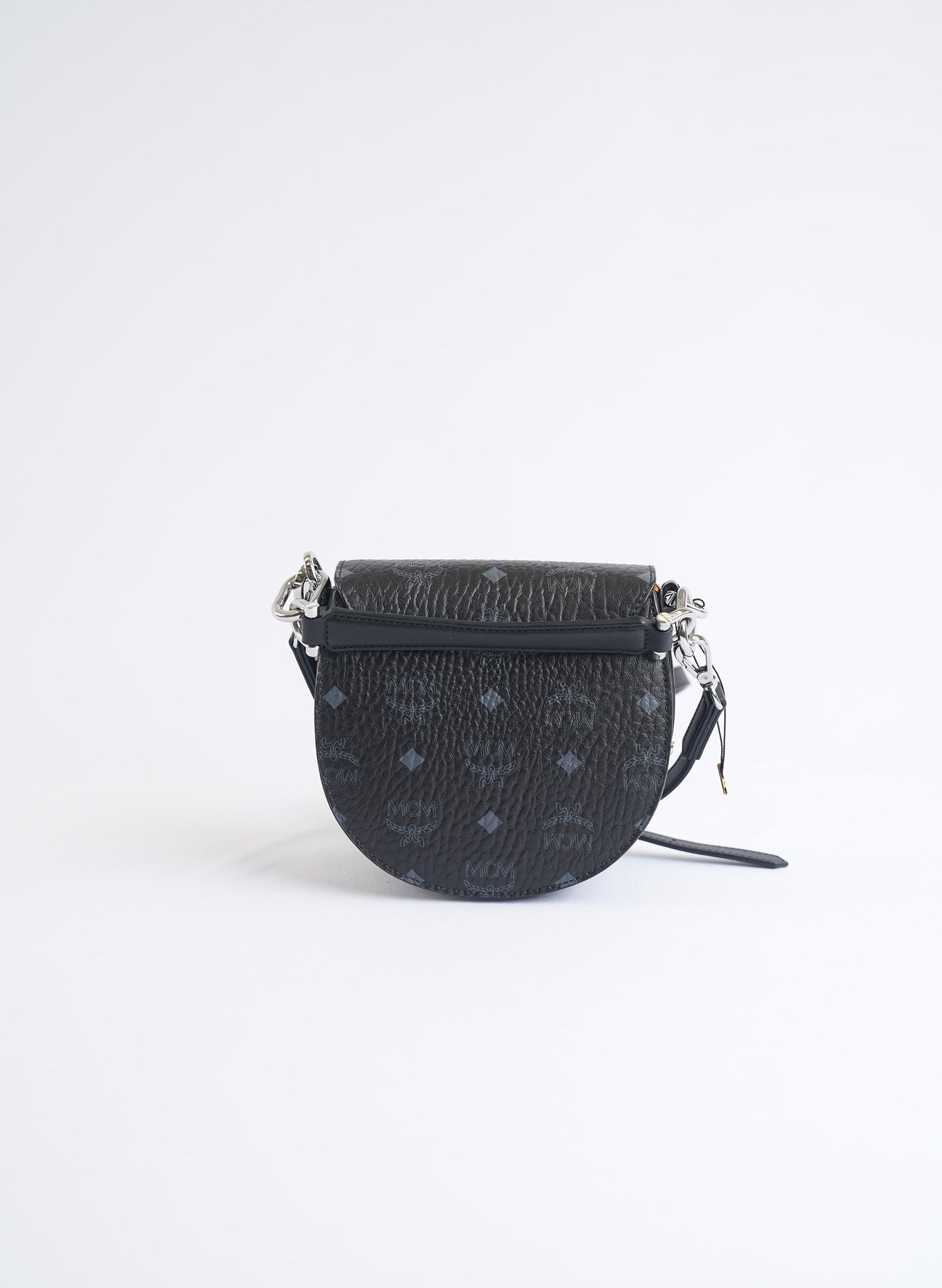 MCM Black Visetos Patricia Monogram Mini Bag
