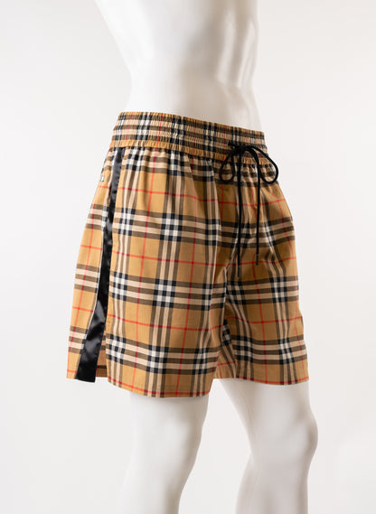 Burberry Beige Vintage Checked Cotton Shorts