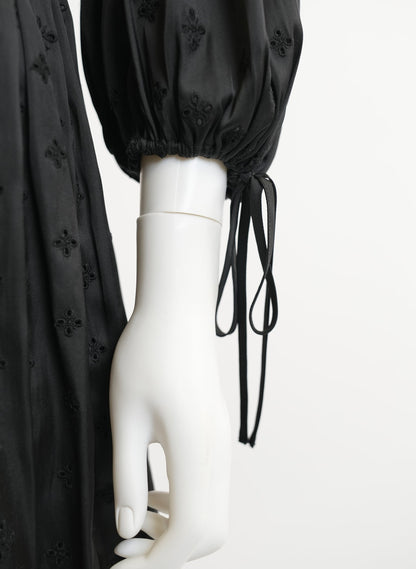 Maje Cutout Studded Satin Mini Dress
