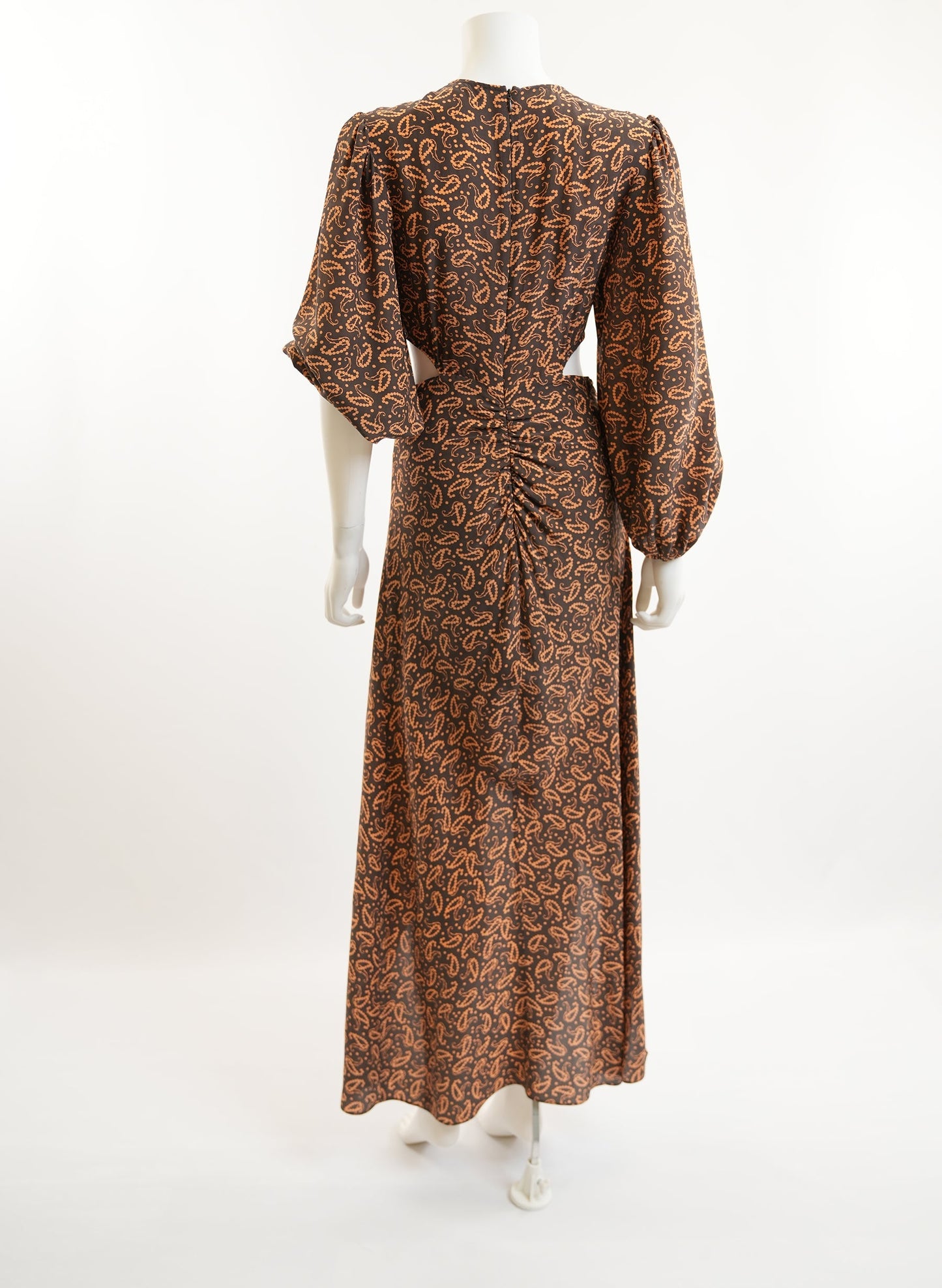 Maje Cutout Printed Long Dress