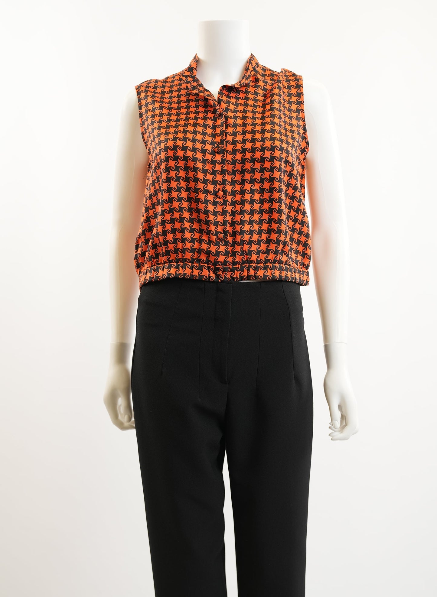 Gucci Silk Cropped Blouse