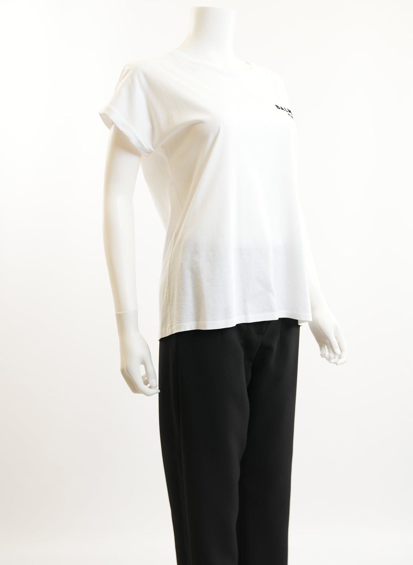Balmain White Logo T-Shirt