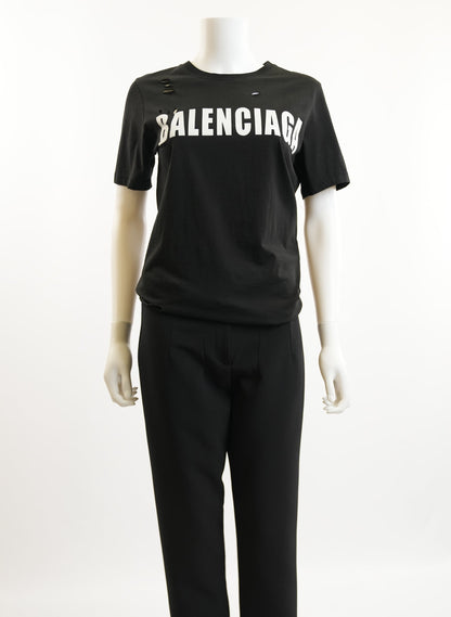 Balenciaga Thrashed Logo T-Shirt