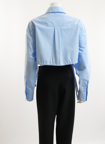 Alexander Wang Rhinestone Embellished Cropped Shirt