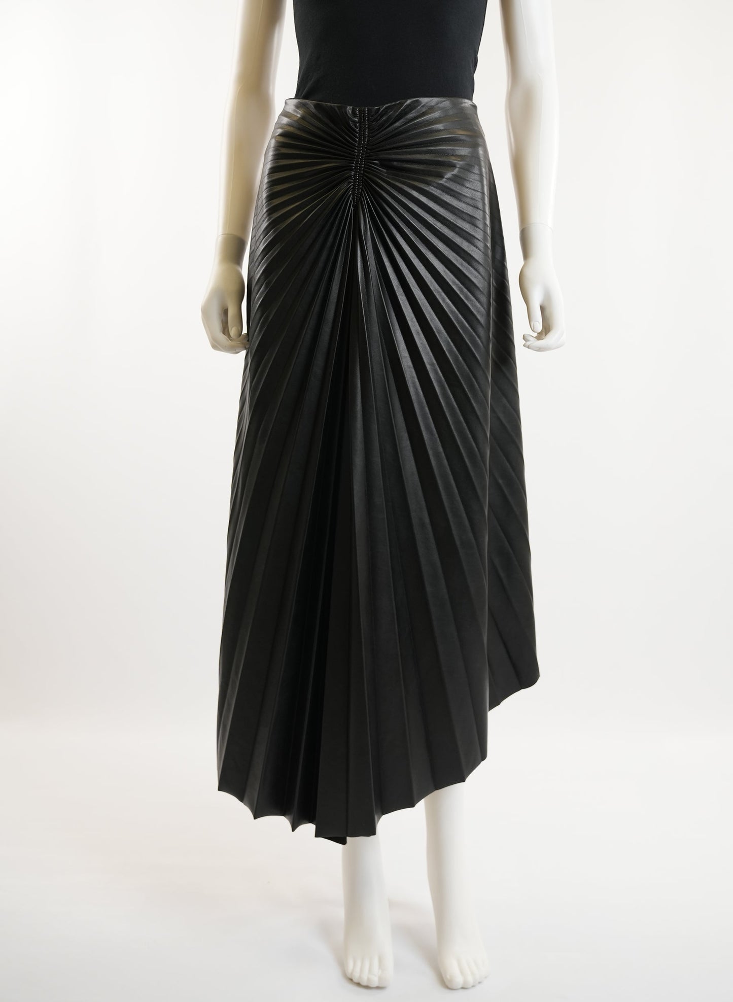 ALC Pleated Leather Skirt