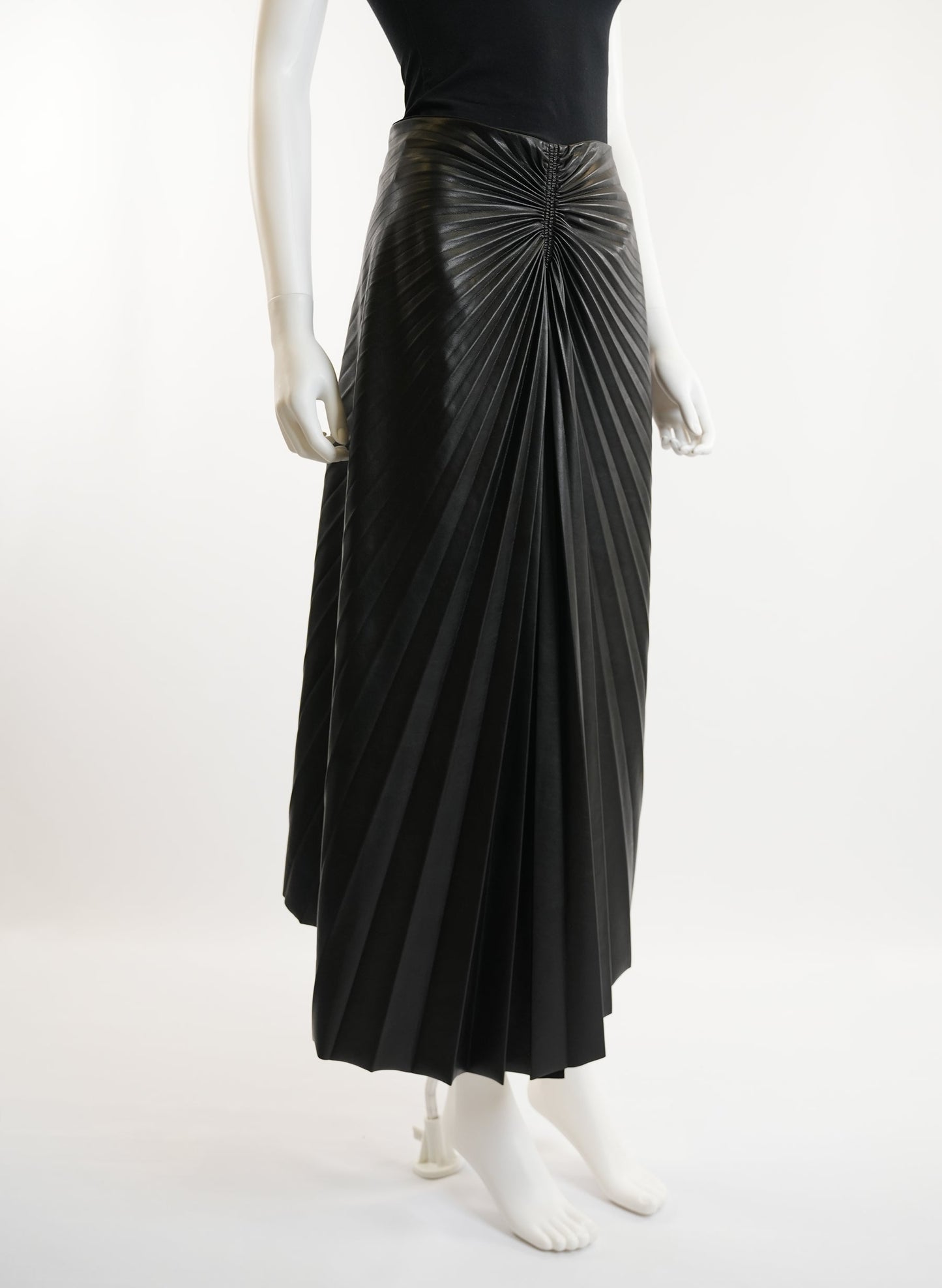 ALC Pleated Leather Skirt