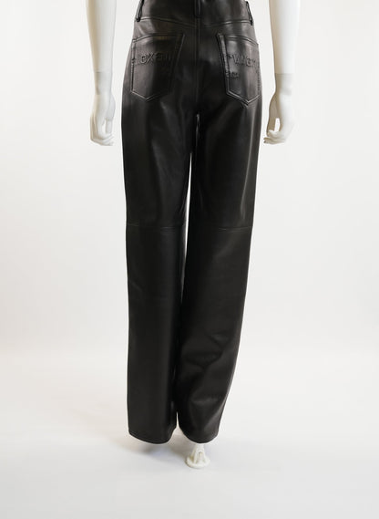 Alexander Wang Black Leather Pants