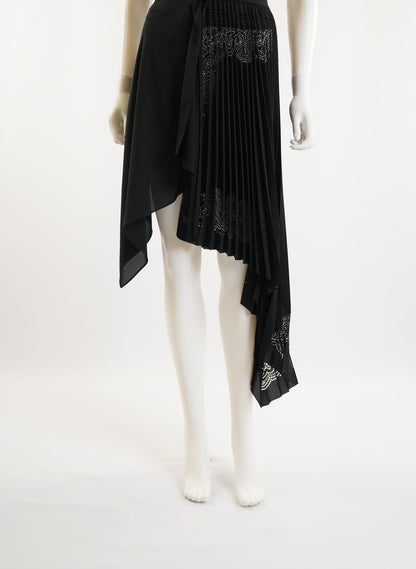 Givenchy Black Pleated Skirt