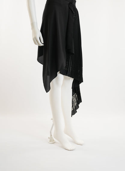 Givenchy Black Pleated Skirt