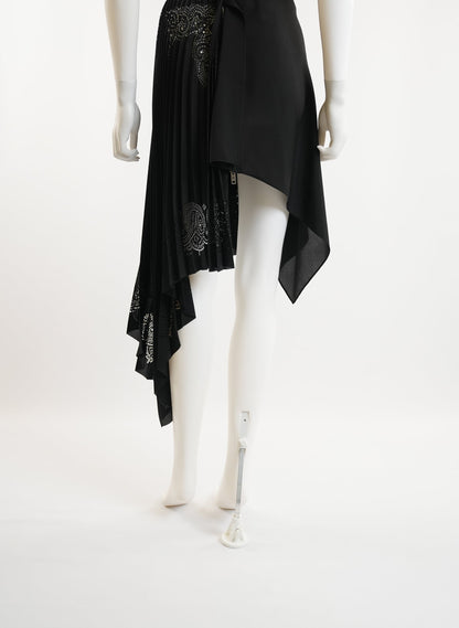 Givenchy Black Pleated Skirt
