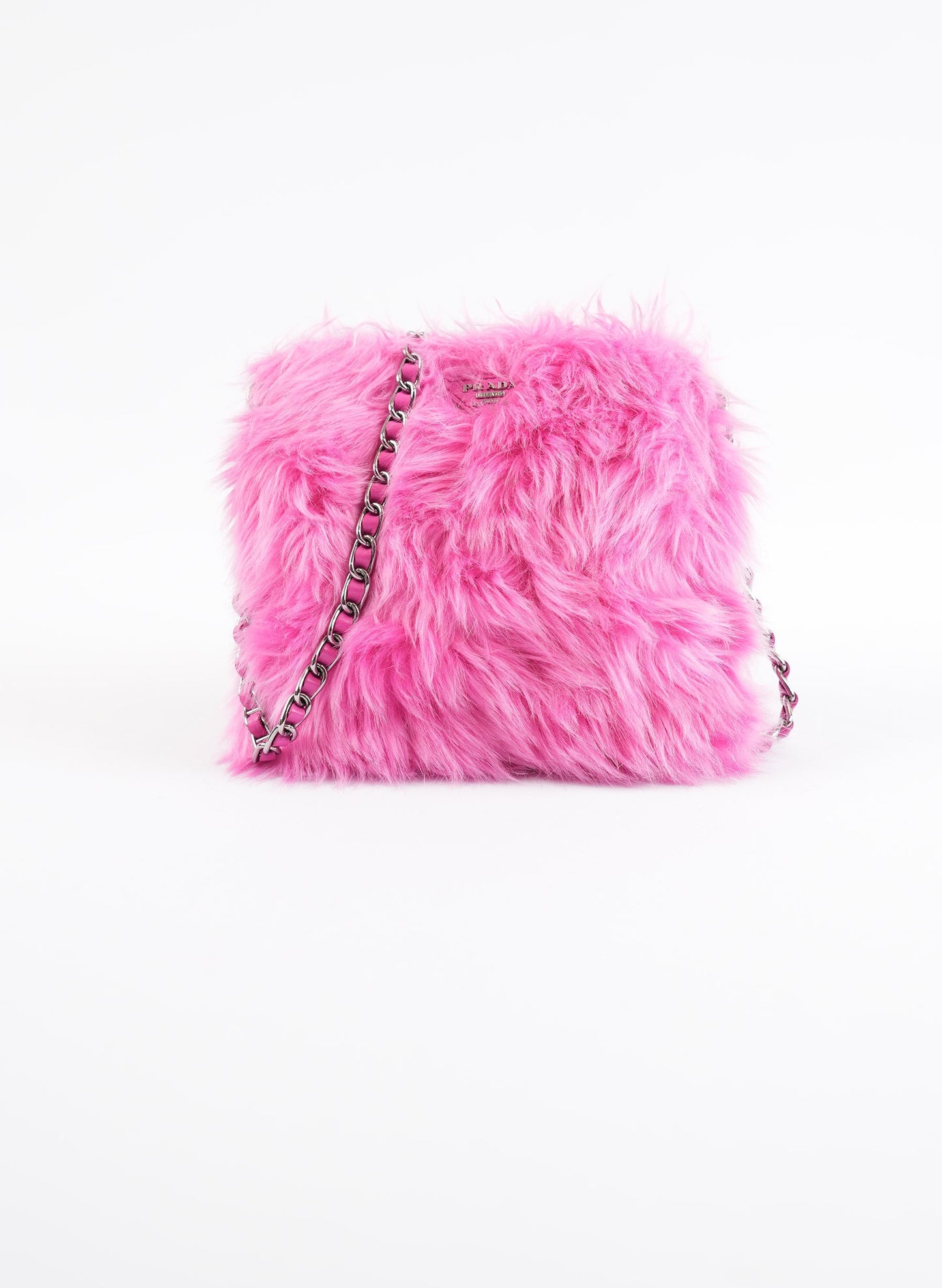 Prada Pink Fur Crossbody Bag