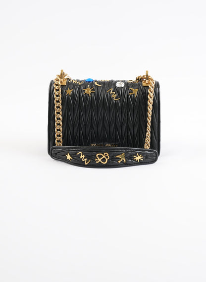 Miu Miu Embellished Leather Crossbody Bag
