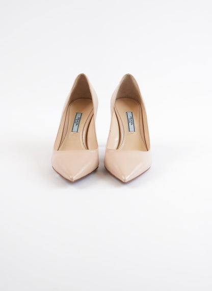 Prada Saffiano Patent Pumps